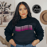 Powers Volleyball Club Wavy Retro Repeat Crewneck Sweatshirt