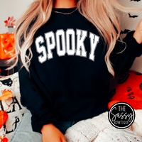 Spooky White Crewneck Sweatshirt