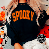 Spooky Orange Crewneck Sweatshirt