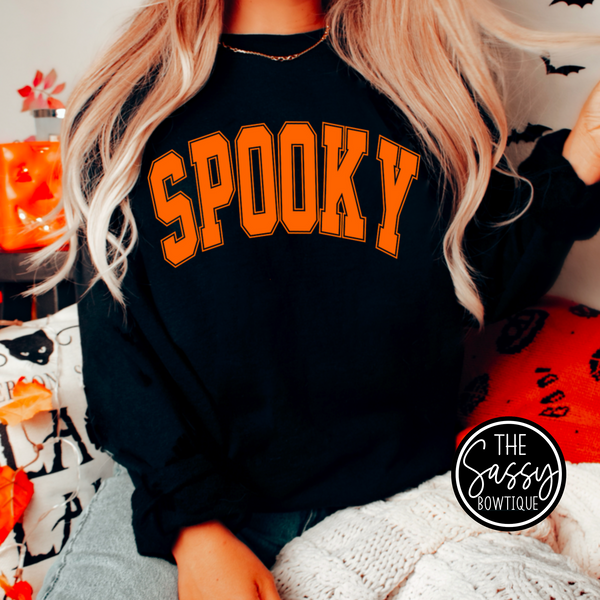 Spooky Orange Crewneck Sweatshirt