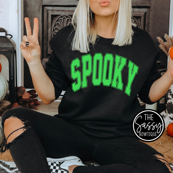 Spooky Green Crewneck Sweatshirt