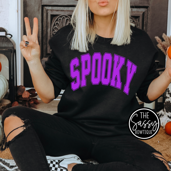 Spooky Purple Crewneck Sweatshirt