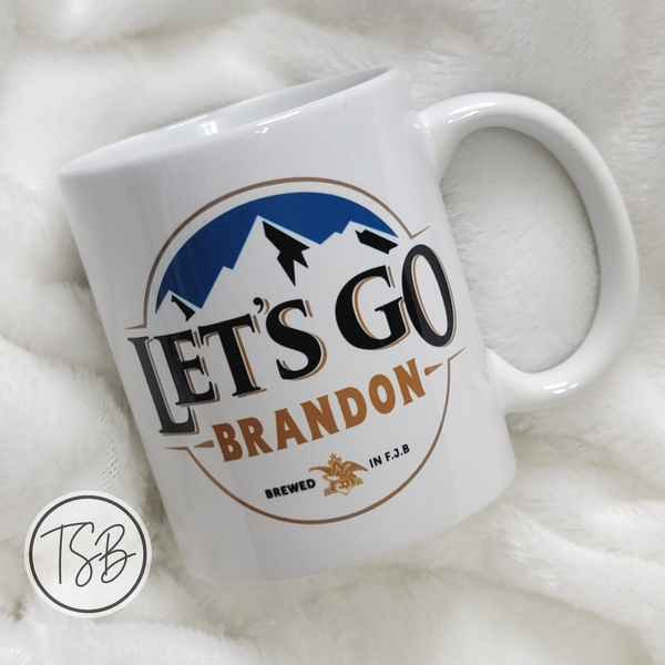 Let's Go Brandon Beer Logo Mug