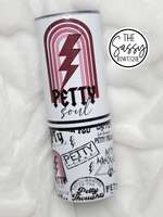 Petty Soul Rainbow Bolt Muted Skinny Tumbler