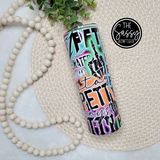 Colorful Petty Collage Skinny Tumbler