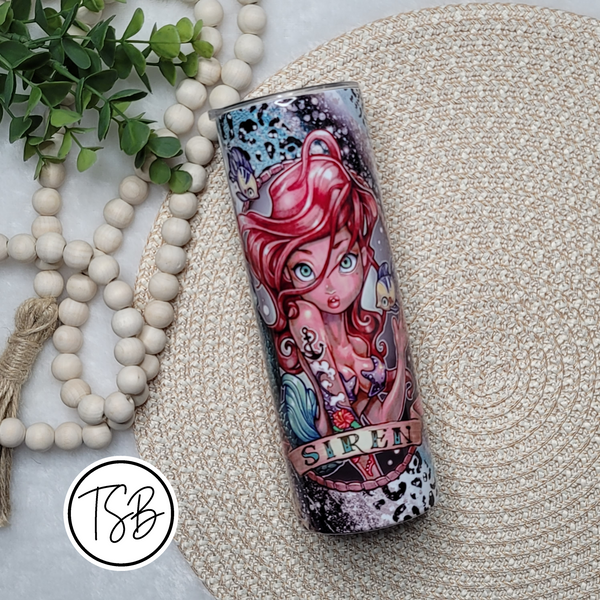 Sexy Siren Mermaid Skinny Tumbler
