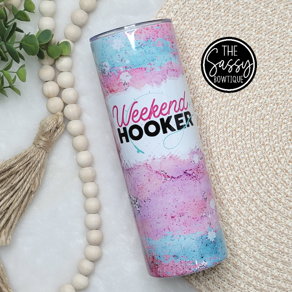 Weekend Hooker Fishing Pastel Skinny Tumbler
