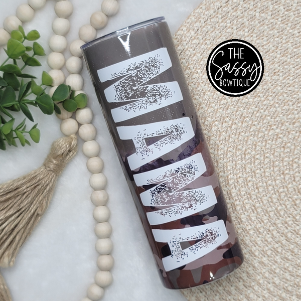 Camo Mama Skinny Tumbler