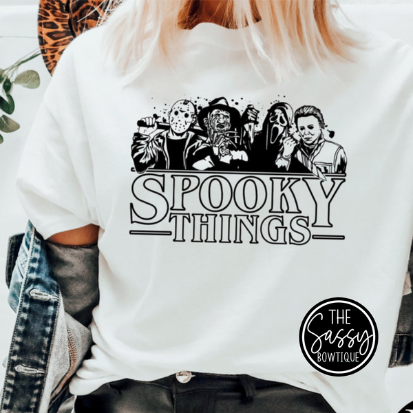 Spooky Things Halloween Movie Icons Tee