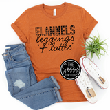 Flannels Leggings and Lattes Tee
