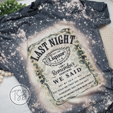 MW Last Night Leopard Whiskey Label Bleached Tee
