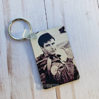 Top Pilot Black And White Keychain
